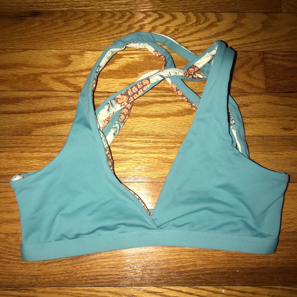 reversible citrine swim bikini top